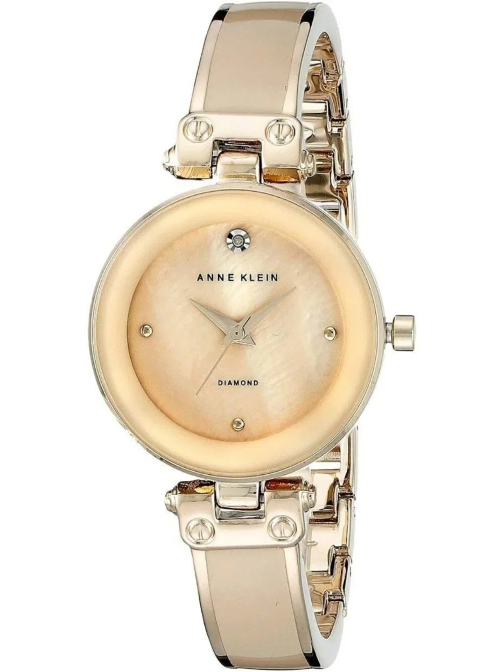 Genuine Diamond Dial Bangle Watch for Women - Elegant & Stylish Timepiece